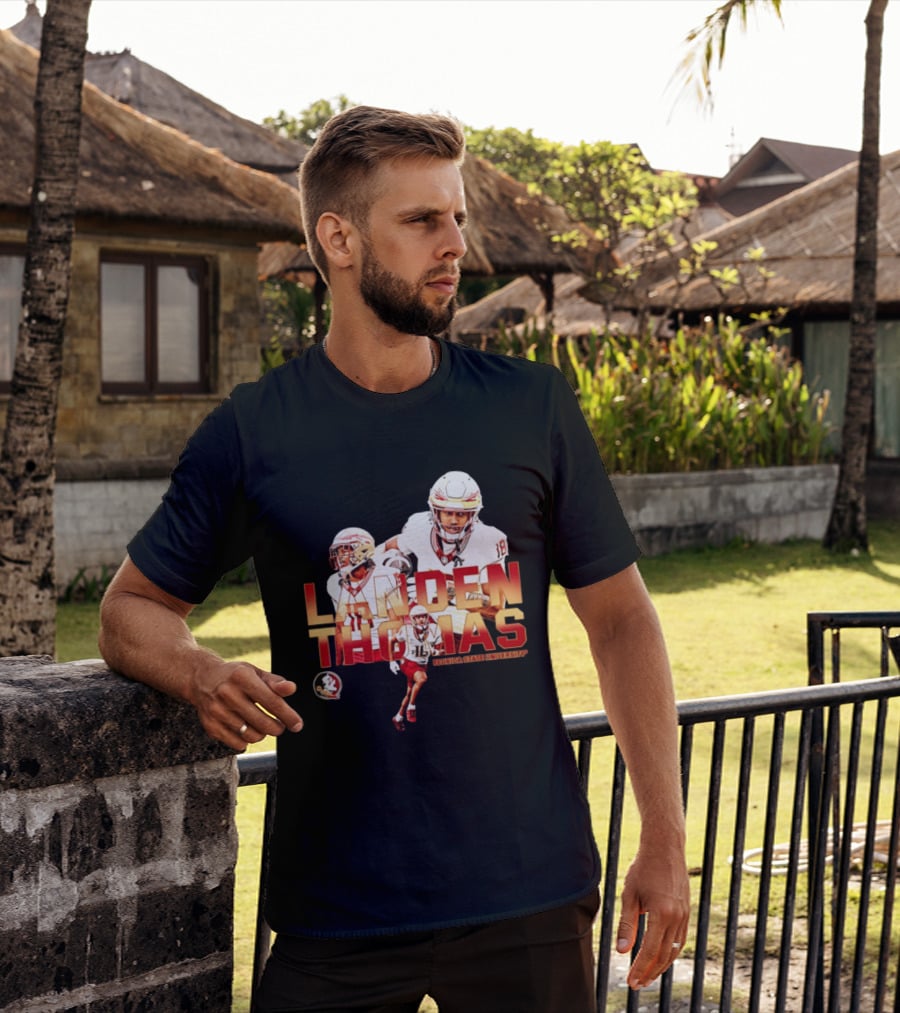 Landen Thomas Florida State University Football Player Collage T-Shirt