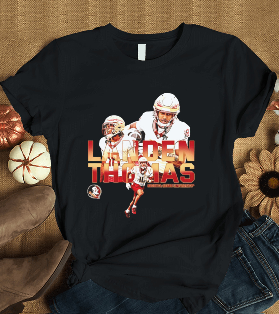 Landen Thomas Florida State University Football Player Collage T-Shirt