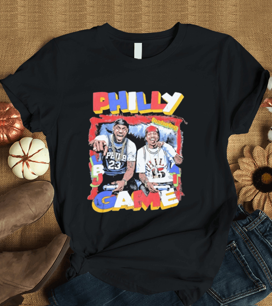 Philly Game Featuring AI And LBJ 23 15 T-Shirt