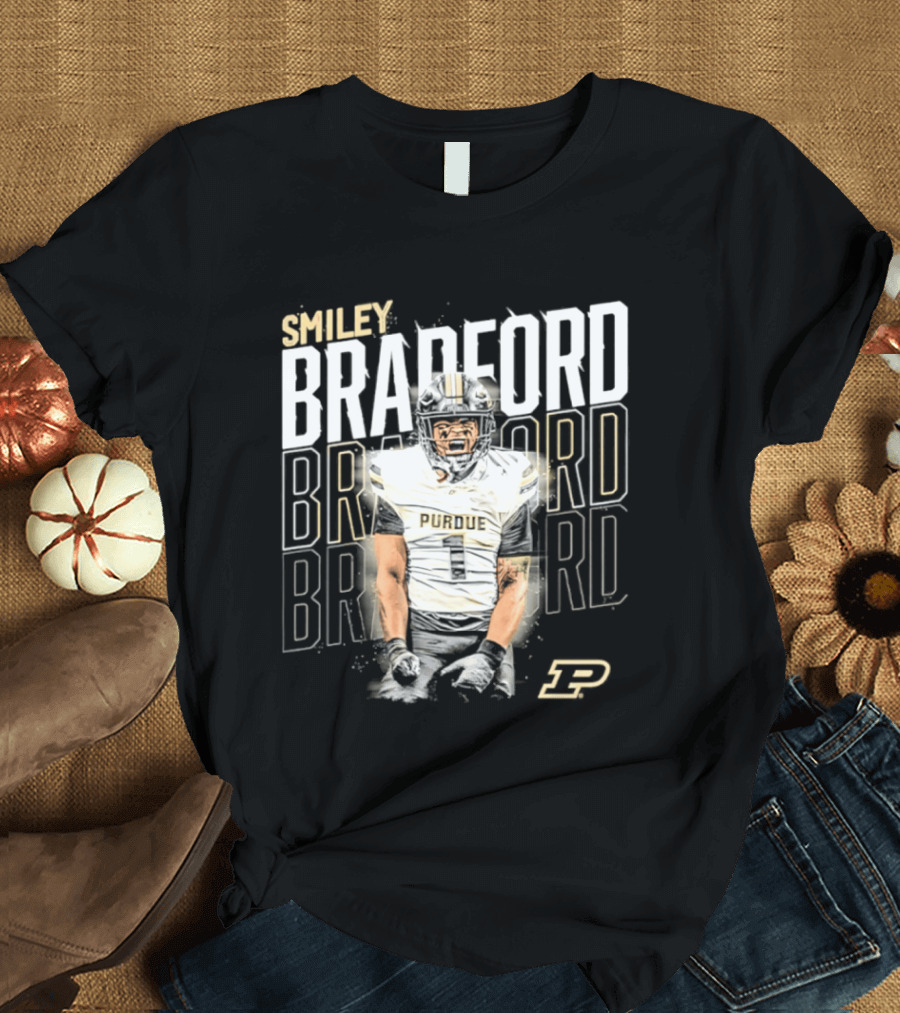 Smiley Bradford Purdue Boilermakers Football NCAA Athletics T-Shirt