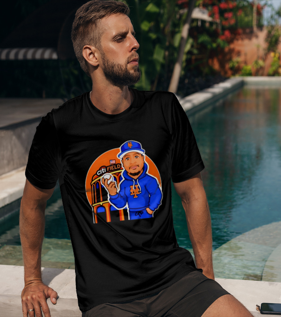 New York Mets Citi Field Baseball Player Caricature T-Shirt