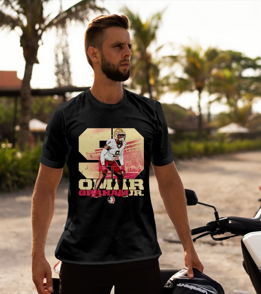 Omar Graham Jr Florida State Seminoles Football NCAA Number 9 T-Shirt