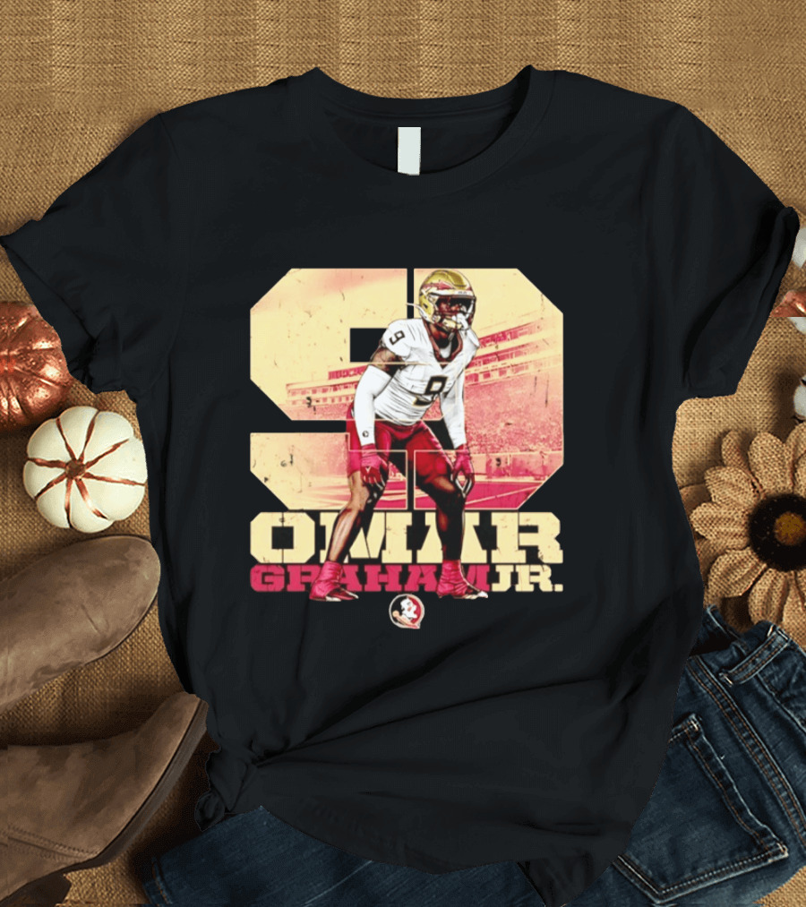 Omar Graham Jr Florida State Seminoles Football NCAA Number 9 T-Shirt