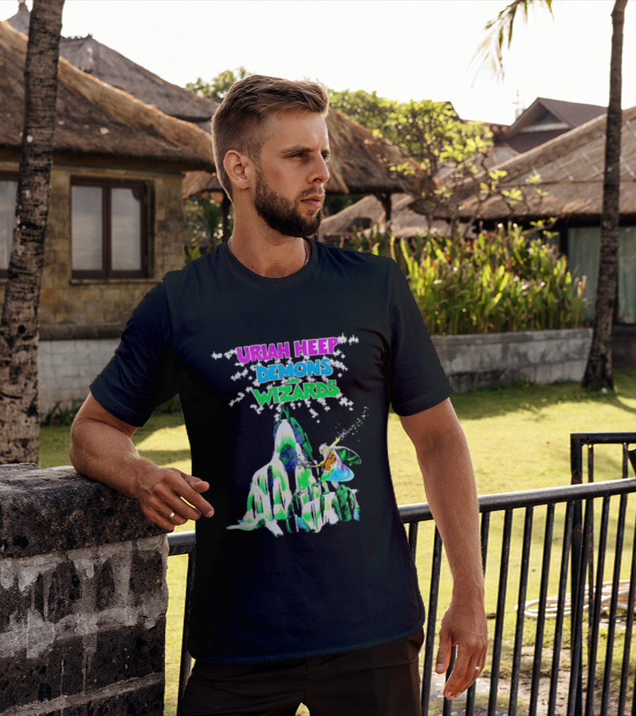 Uriah Heep Demons And Wizards Hard Rock Album Fantasy T-Shirt