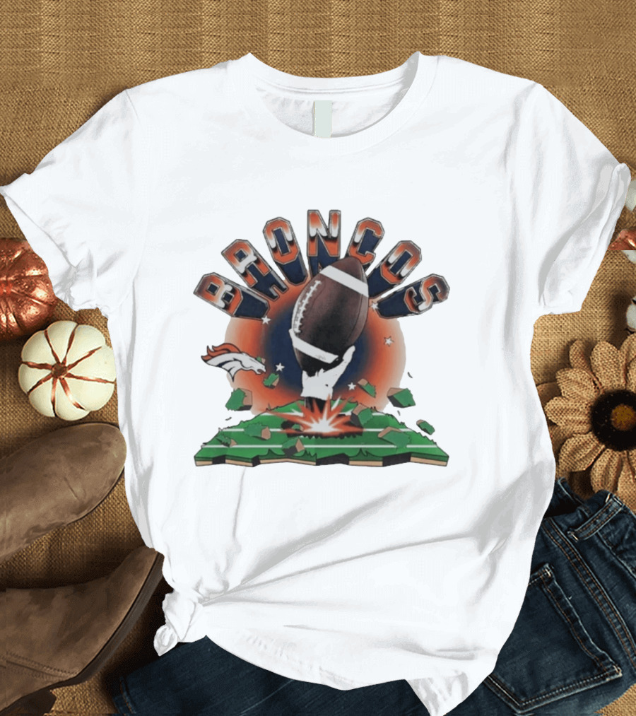 Broncos 2026 Explode Clubhouse Football Burst T-Shirt