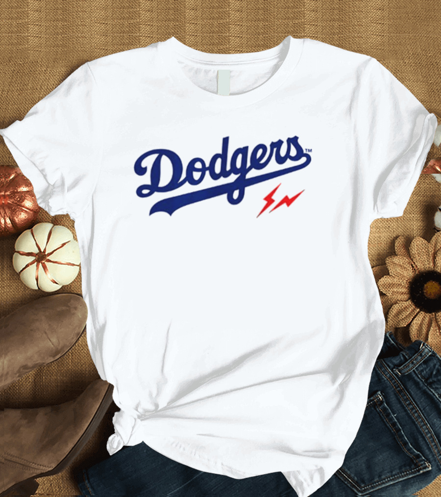 Dodgers 2026 Baseball Two Sided Lightning Bolt Edition T-Shirt