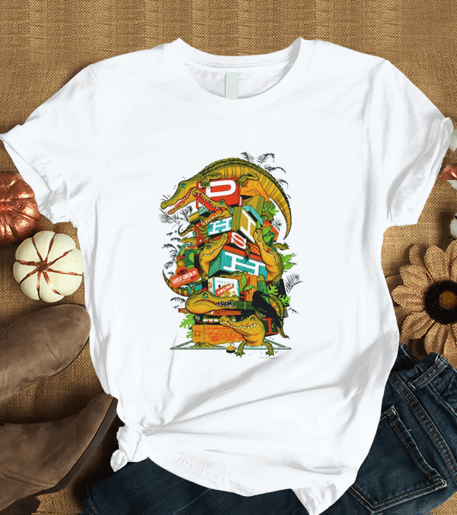 Phish Richmond Virginia October 7 2026 Allianz Amphitheater Riverfront Alligators And Luggage T-Shirt