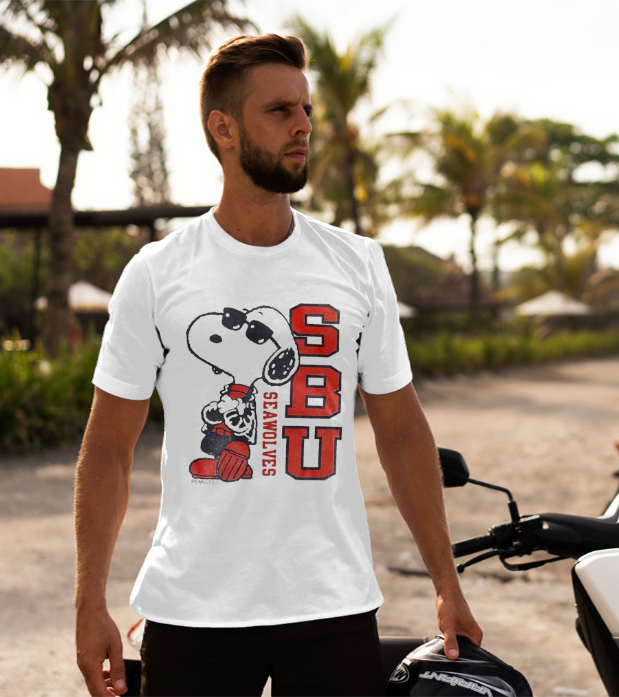 SBU Seawolves Snoopy Peanuts T-Shirt