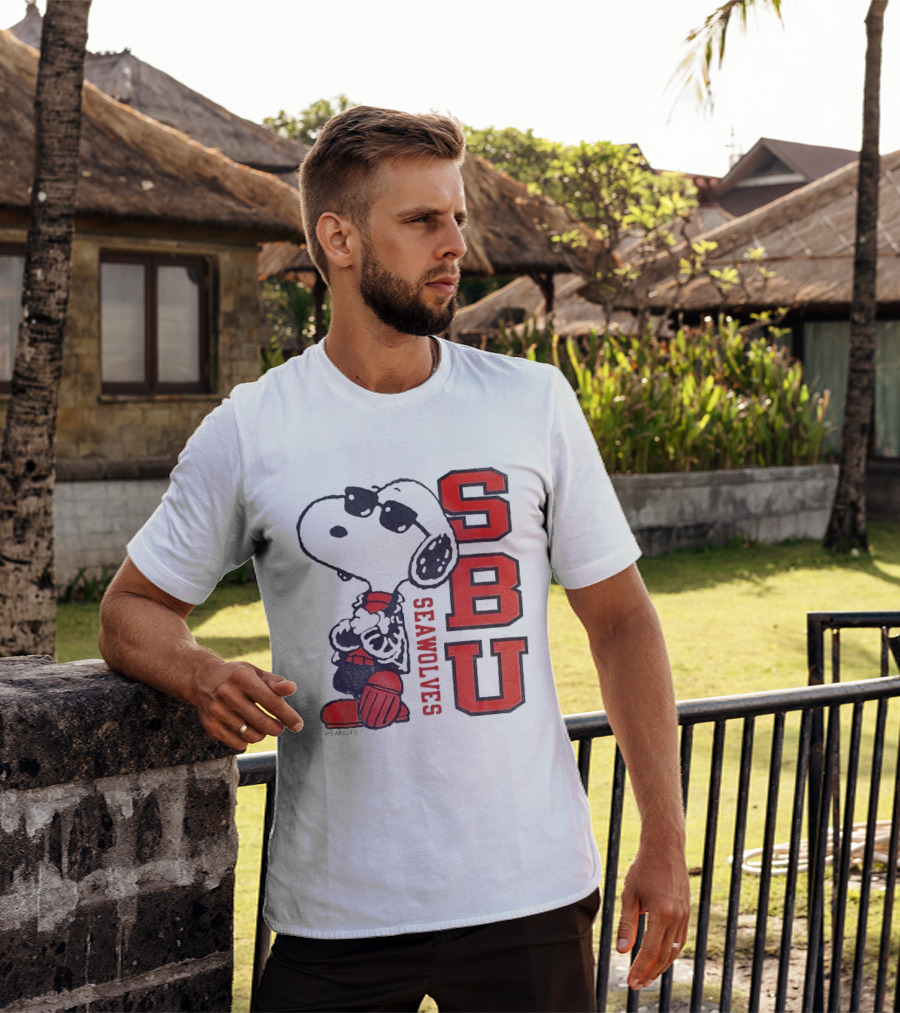SBU Seawolves Snoopy Peanuts T-Shirt
