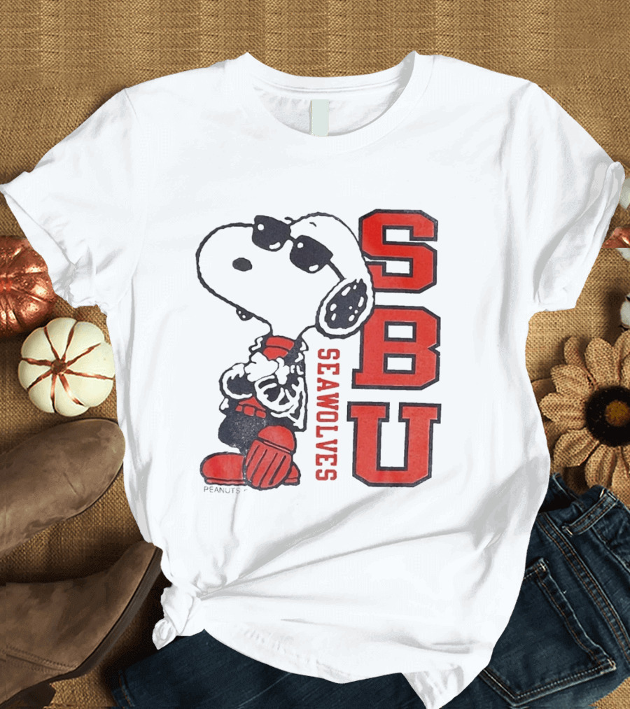 SBU Seawolves Snoopy Peanuts T-Shirt