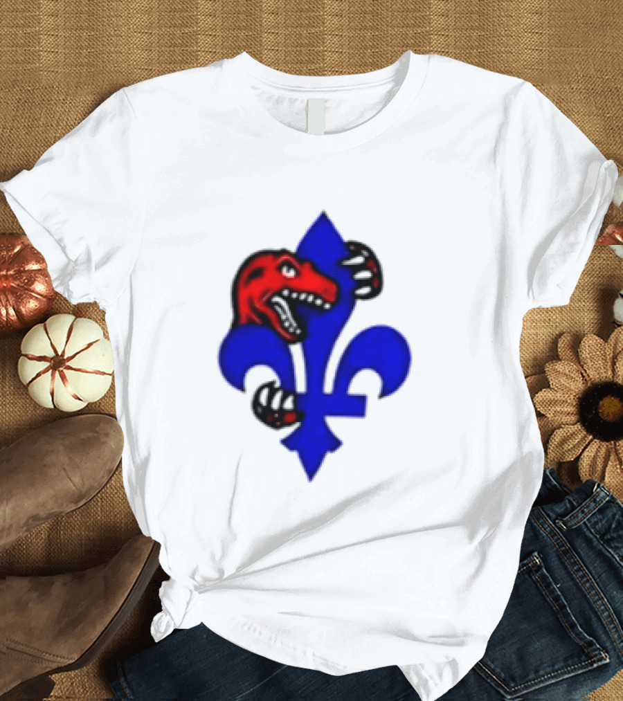 Toronto Raptors Vs Miami Heat Ville De Quebec 2026 Two Sided Fleur De Lis Raptors Claw T-Shirt