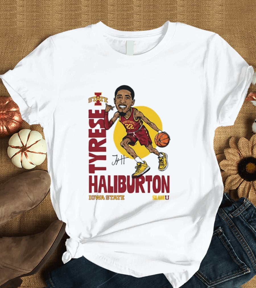 Tyrese Haliburton Iowa State Cyclones Basketball Caricature 22 T-Shirt
