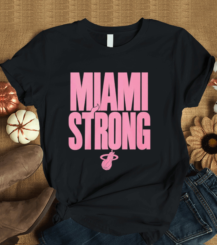 Miami Strong Heat Basketball Pink Court Culture T-Shirt