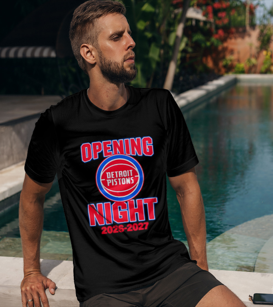 Detroit Pistons Opening Night 2026 2027 NBA Event T-Shirt