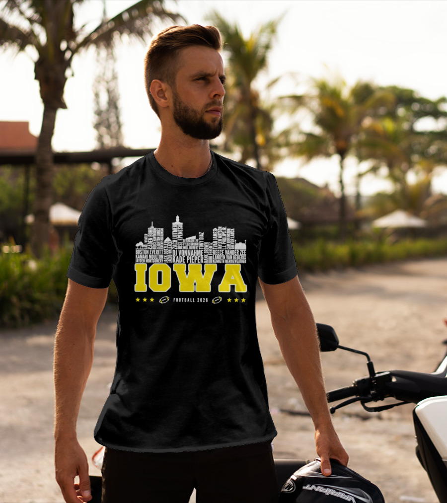 Iowa Football 2020 Skyline Stars Football T-Shirt