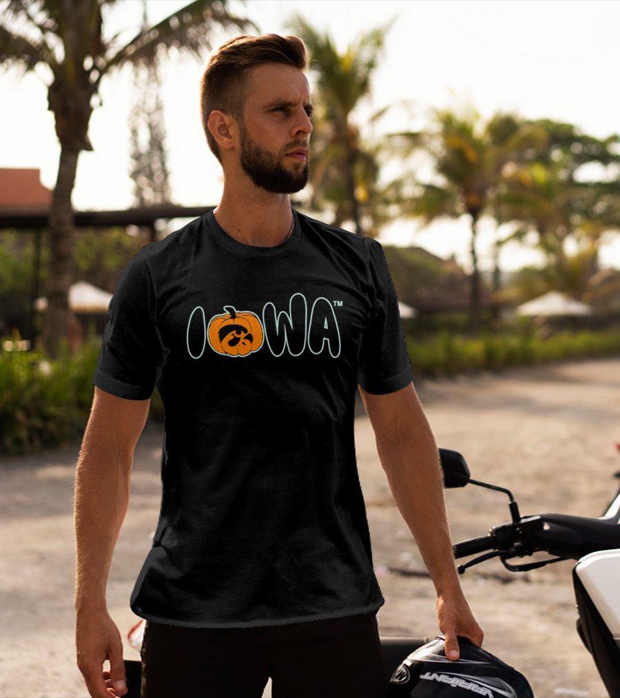 Iowa Hawkeyes Pumpkin Halloween 2026 Triblend T-Shirt