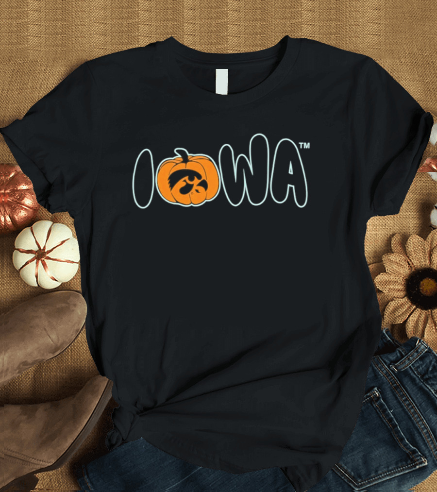 Iowa Hawkeyes Pumpkin Halloween 2026 Triblend T-Shirt