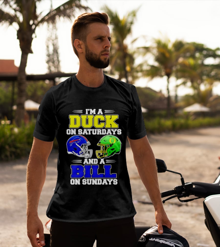 I'm A Duck On Saturdays And A Bill On Sundays Football Helmet Design 2026 T-Shirt