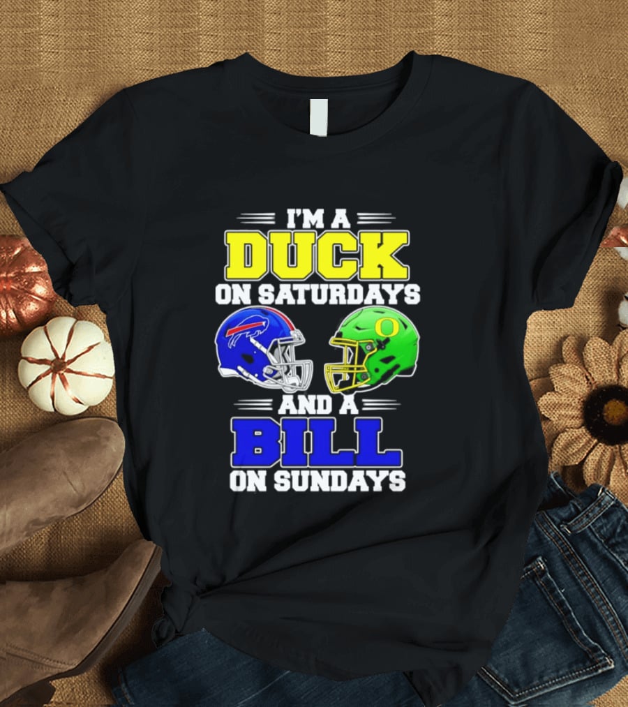 I'm A Duck On Saturdays And A Bill On Sundays Football Helmet Design 2026 T-Shirt