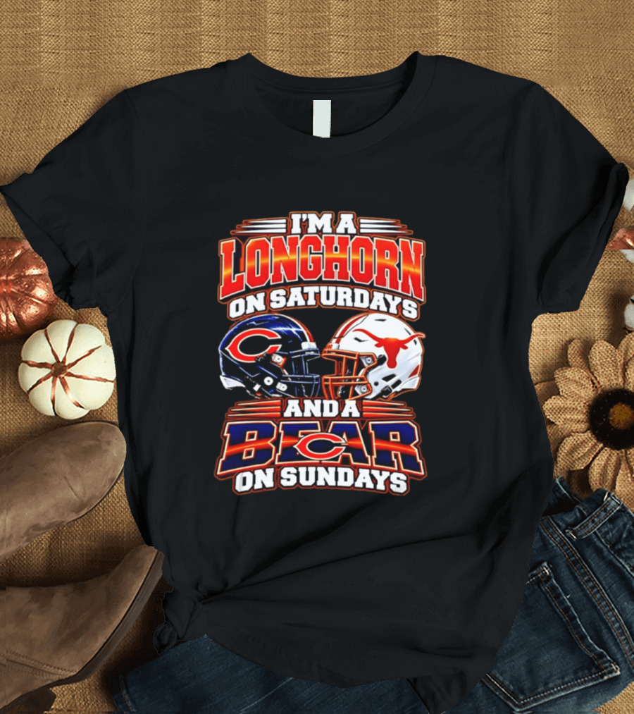 I'm A Longhorn On Saturdays And A Bear On Sundays Football Rivalry 2026 T-Shirt