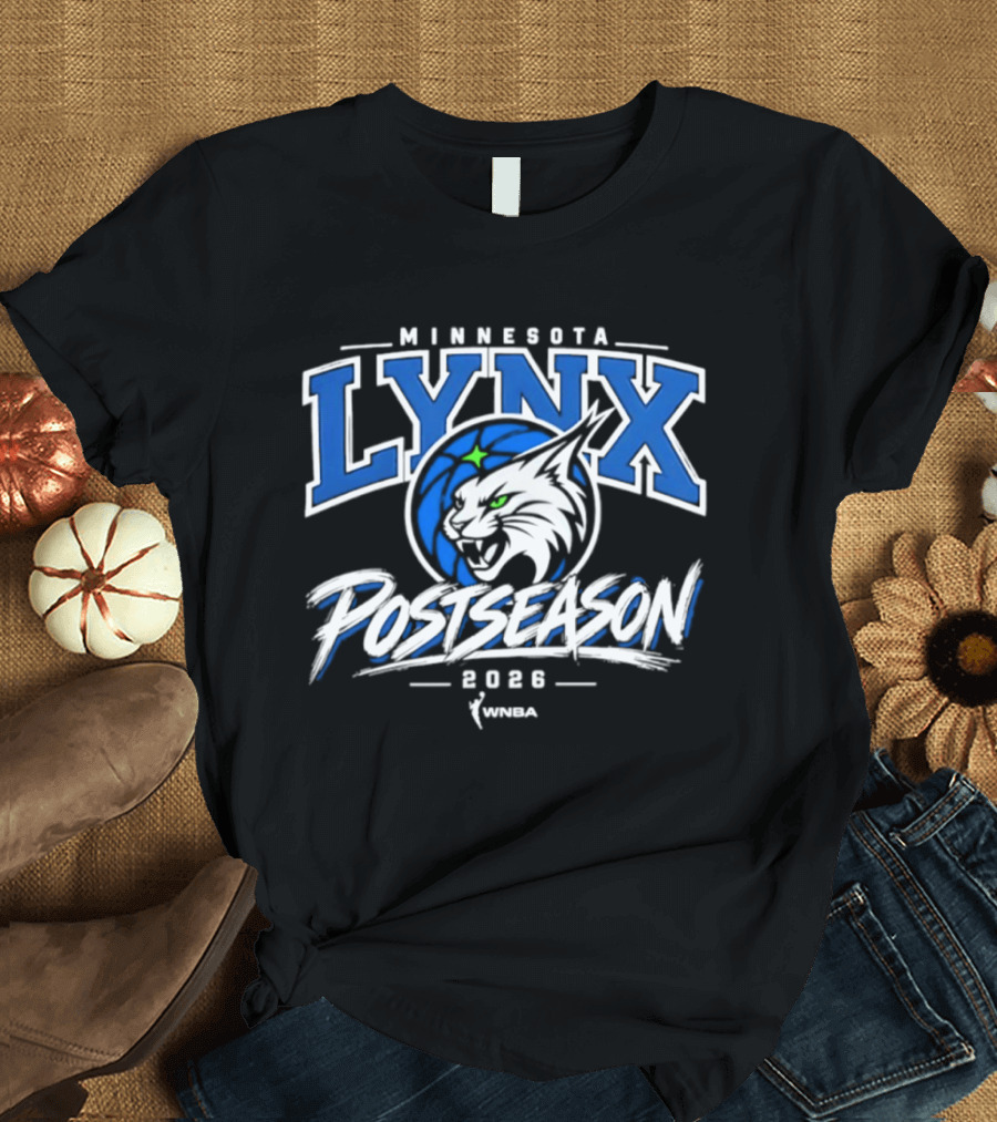 Minnesota Lynx WNBA Postseason 2026 Logo Sports Merchandise T-Shirt