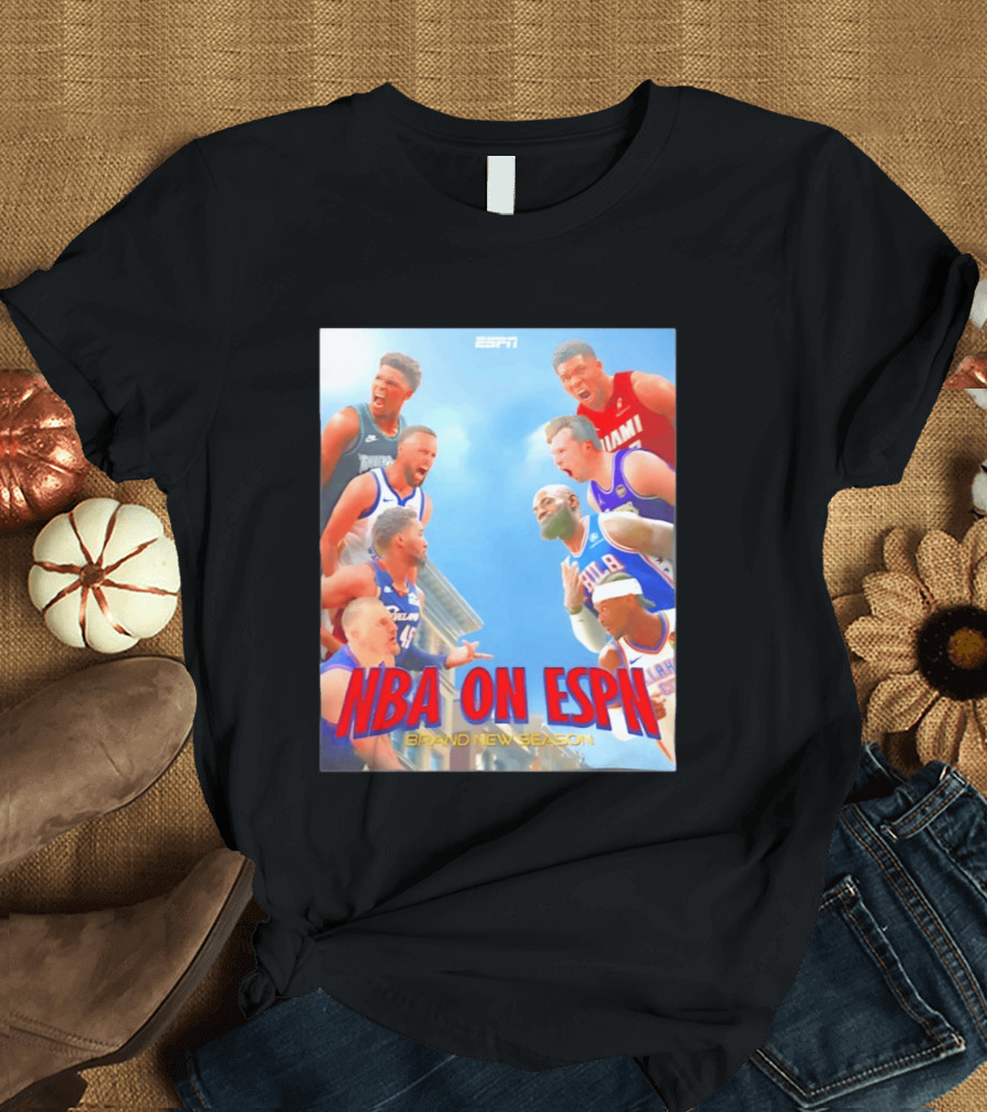 NBA On ESPN Brand New Season 2026 Opening Week Matchups T-Shirt