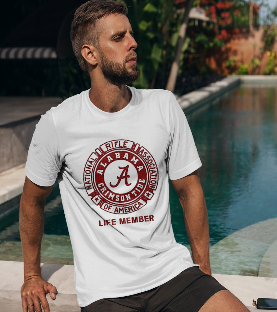Alabama Crimson Tide National Rifle Association NRA Life Member T-Shirt