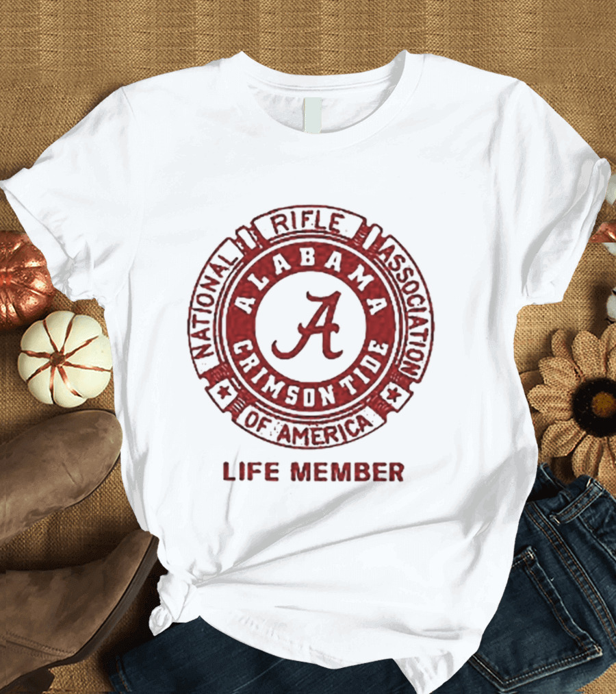 Alabama Crimson Tide National Rifle Association NRA Life Member T-Shirt