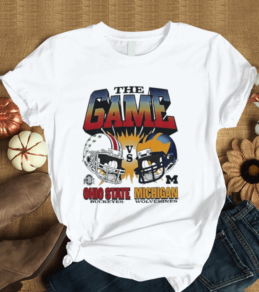 The Game Ohio State Vs Michigan Wolverines Football Rivalry Helmets T-Shirt