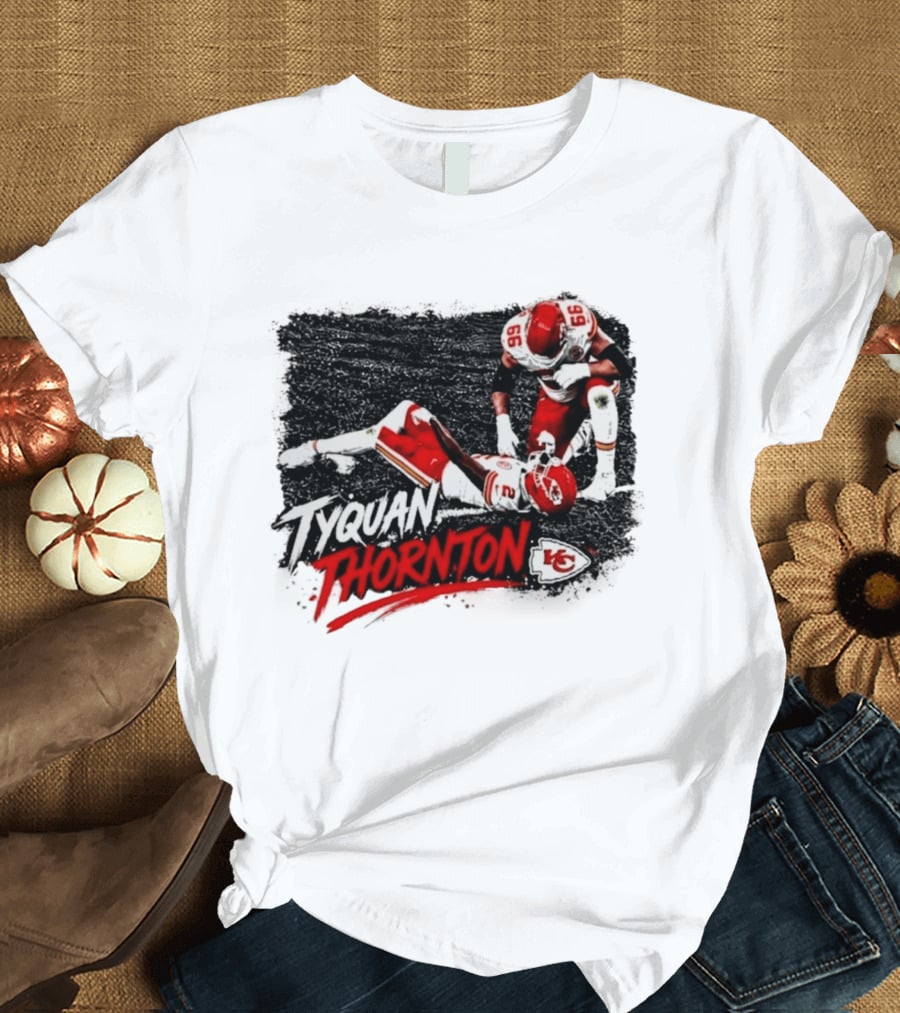 Tyquan Thornton No 2 And No 66 Kansas City Chiefs NFL Action Scene T-Shirt