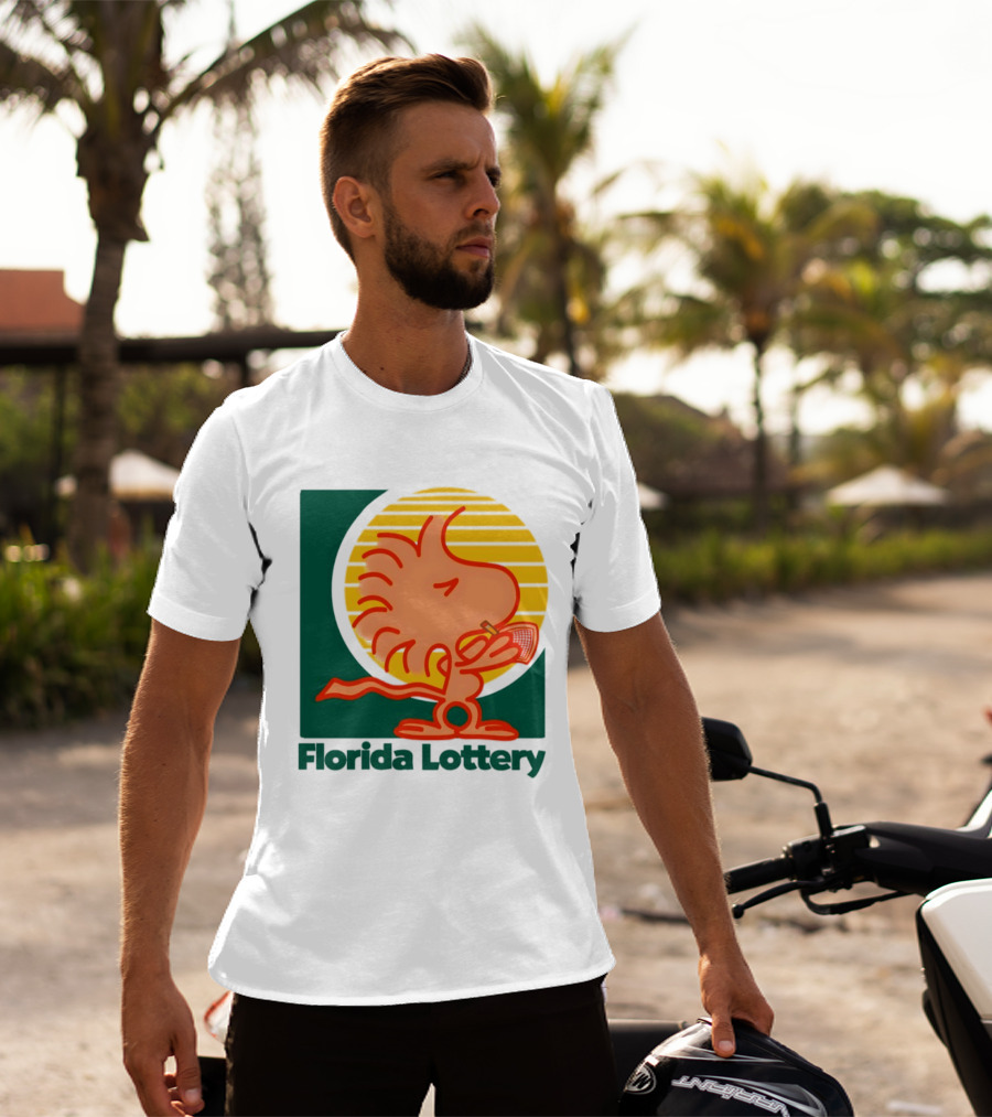 Woodstock Florida Lottery Peanuts Snoopy Sun T-Shirt