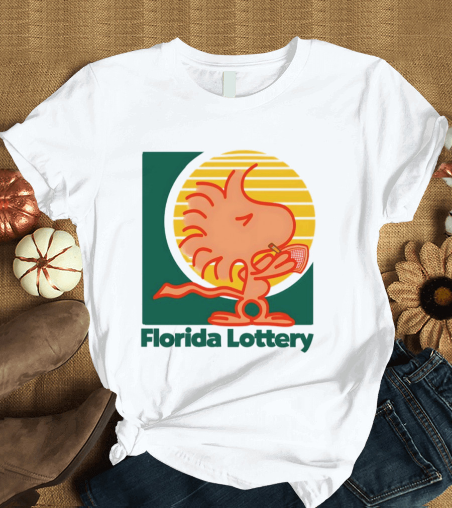 Woodstock Florida Lottery Peanuts Snoopy Sun T-Shirt