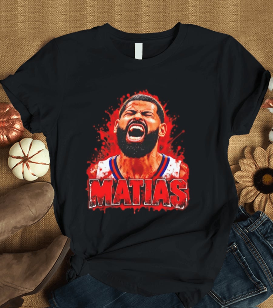 Matias Puerto Rican Basketball Cangrejeros Scream USA T-Shirt