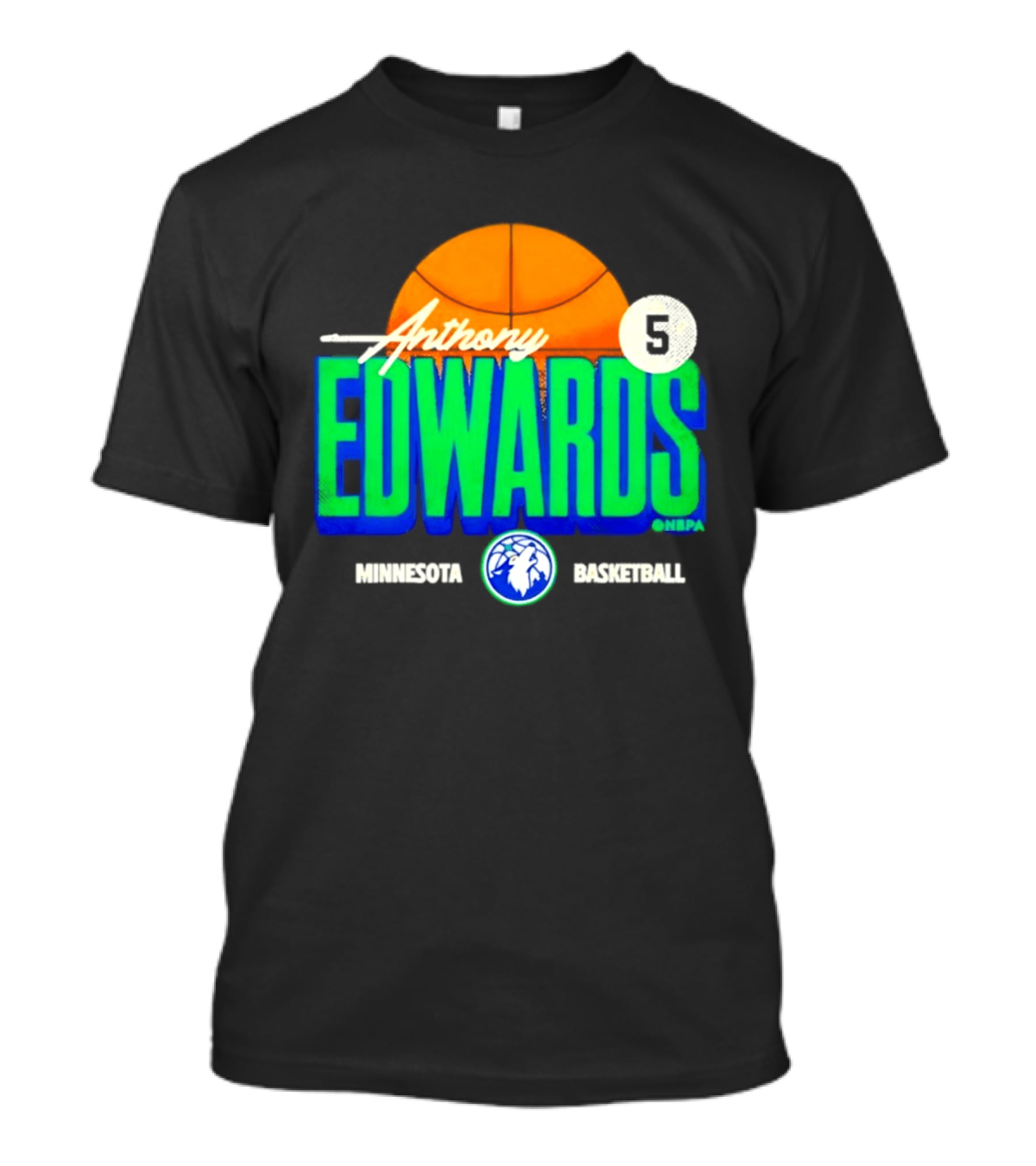 Anthony Edwards 5 Minnesota Basketball Timberwolves Player T-Shirt
