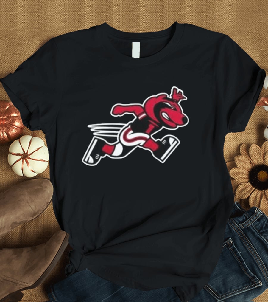 Arkansas State Red Wolves Running Mascot 2026 Black Fan Gear T-Shirt