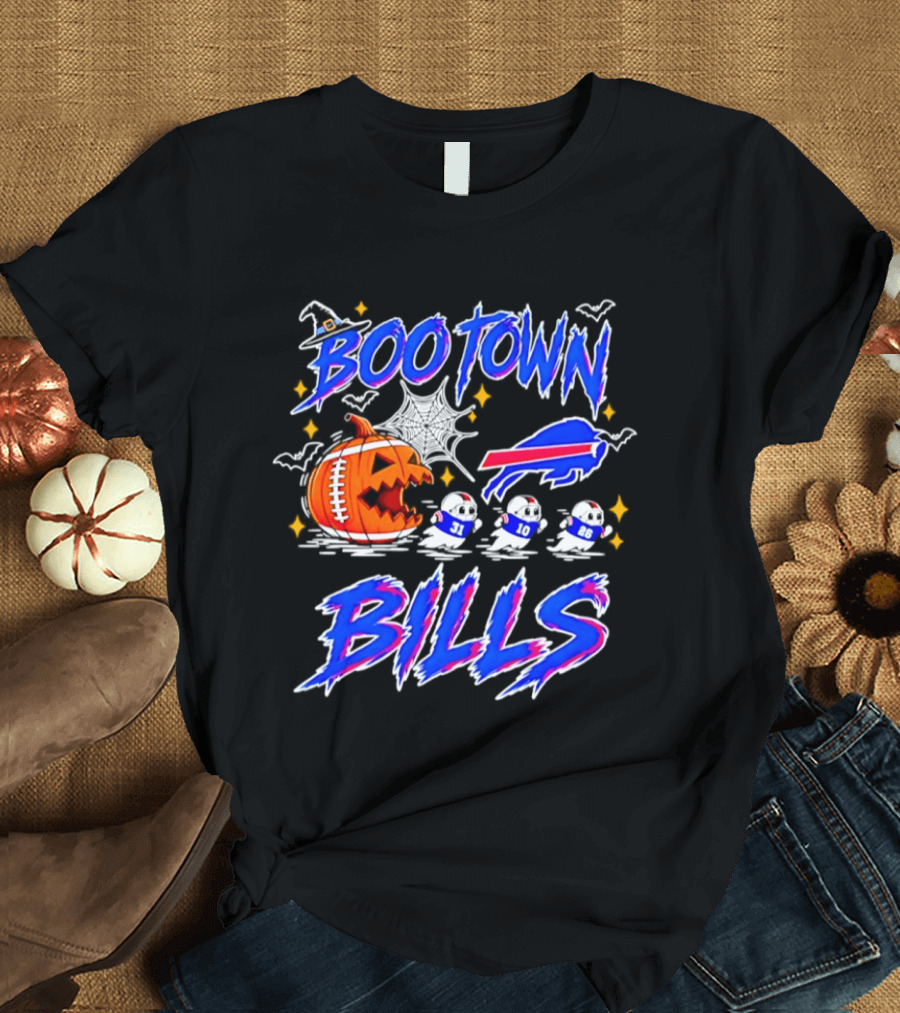 Buffalo Bills Boo Town Halloween Pac Man 2026 T-Shirt