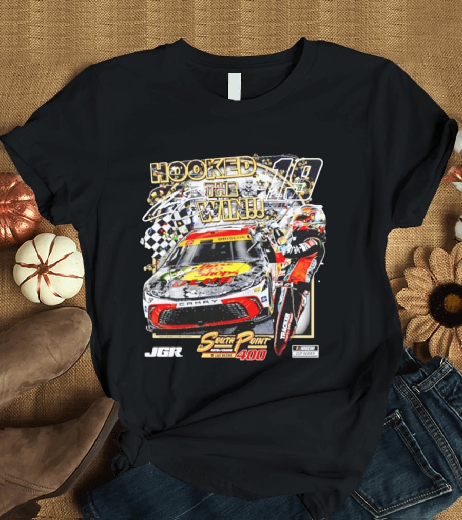Hooked The Win 14 South Point 400 Las Vegas JGR NASCAR Cup Series T-Shirt