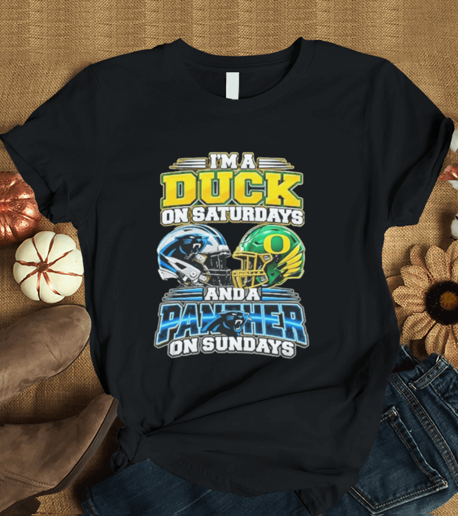 I'm A Duck On Saturdays And A Panther On Sundays Helmet T-Shirt