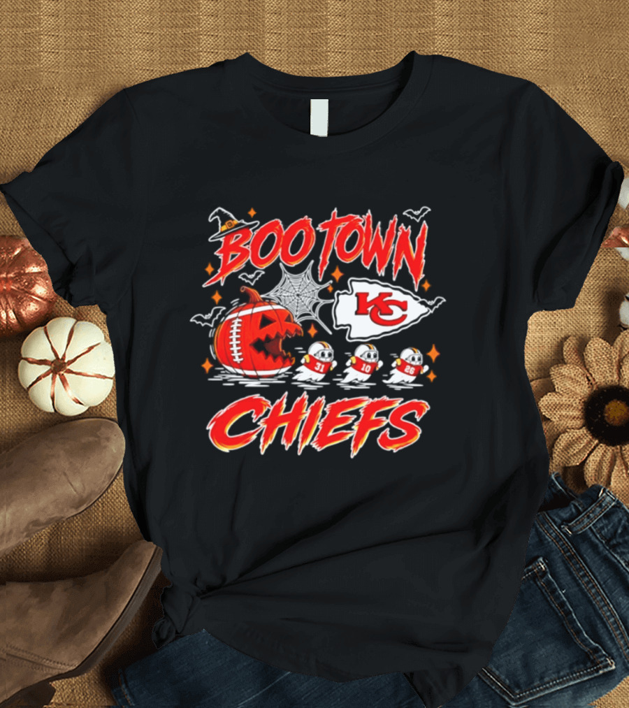 Kansas City Chiefs Boo Town Halloween Pac Man 2026 T-Shirt