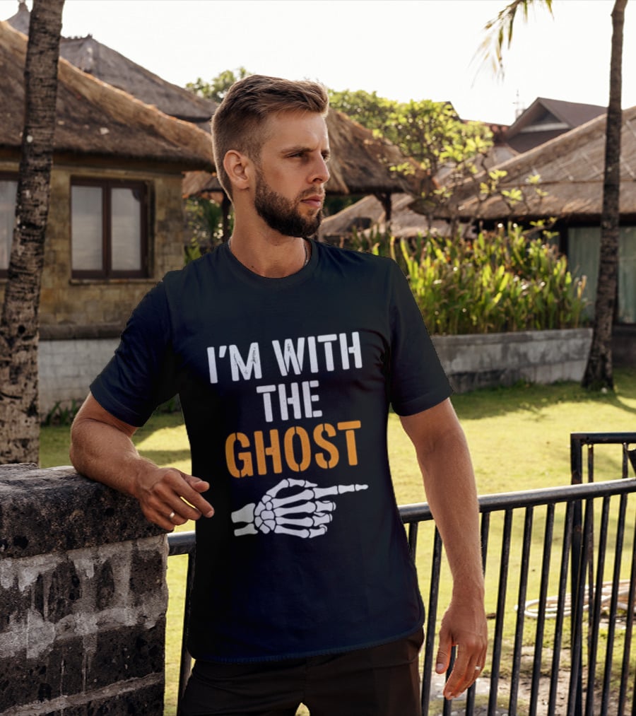 I'm With The Ghost Skeleton Hand Halloween 2026 T-Shirt