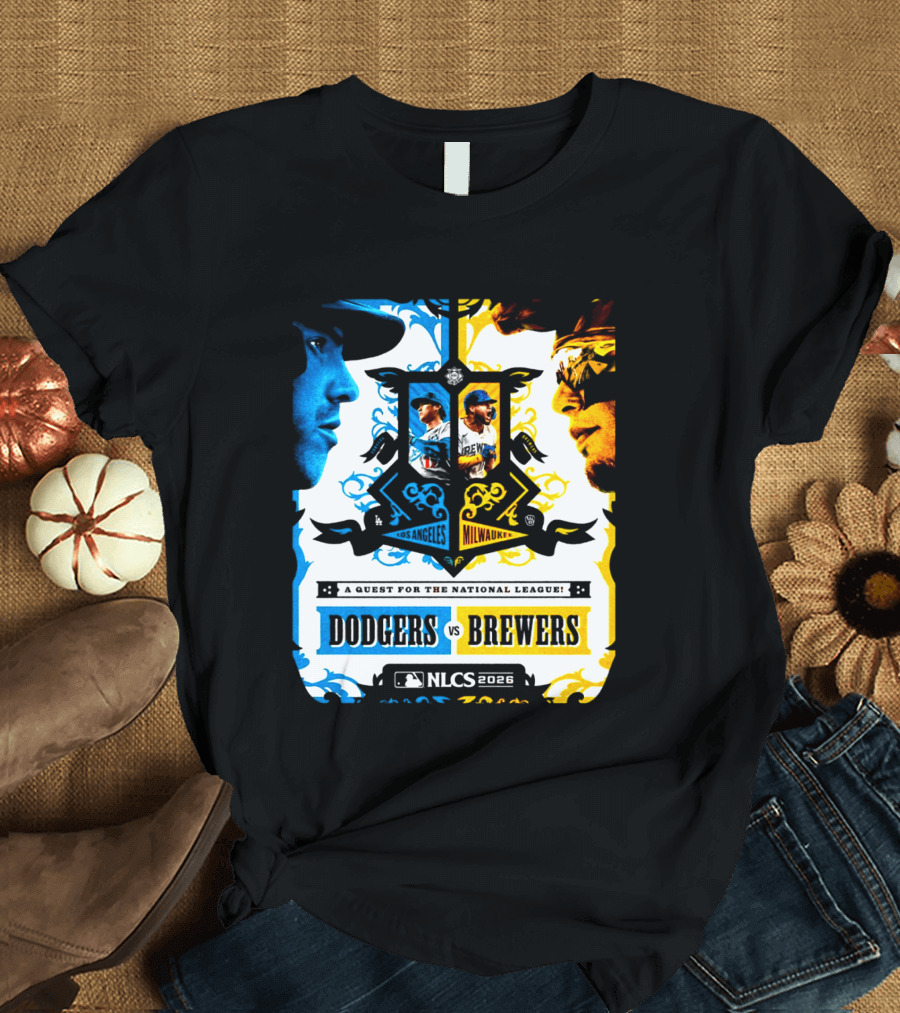MLB Los Angeles Dodgers Brewers NLCS 2026 Head To Head Quest For The National League T-Shirt