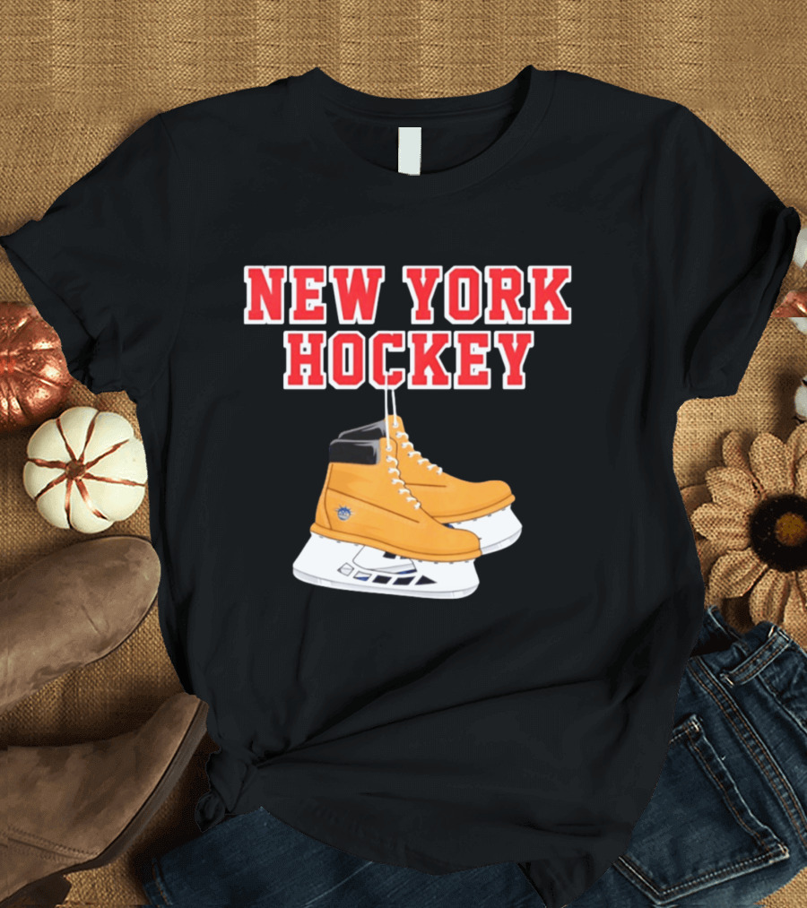 New York Hockey Timberland Ice Skates Ranger T-Shirt