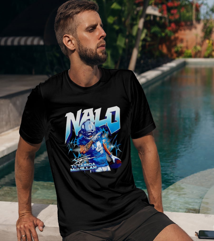 Tetairoa McMillan Nalo Carolina Panthers Football Lightning Player Number 4 T-Shirt