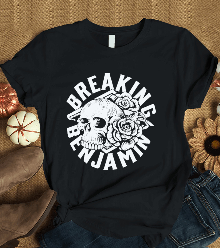 Breaking Benjamin Skull Roses 2026 Texas Tour T-Shirt