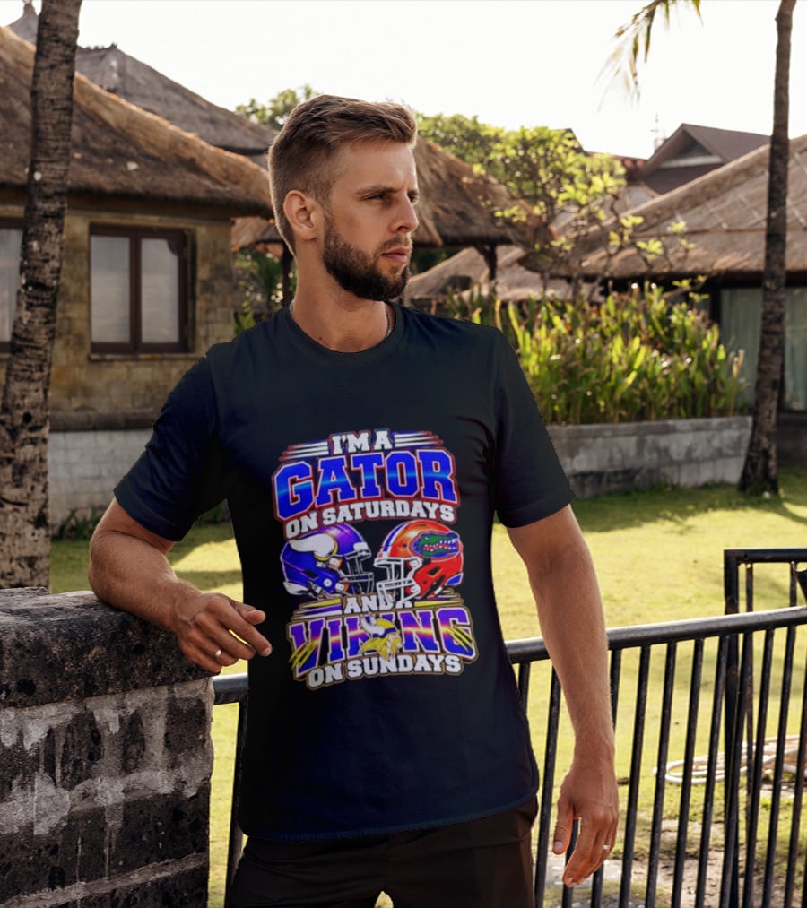 I'm A Gator On Saturdays And A Vikings On Sundays 2026 Football Fan T-Shirt