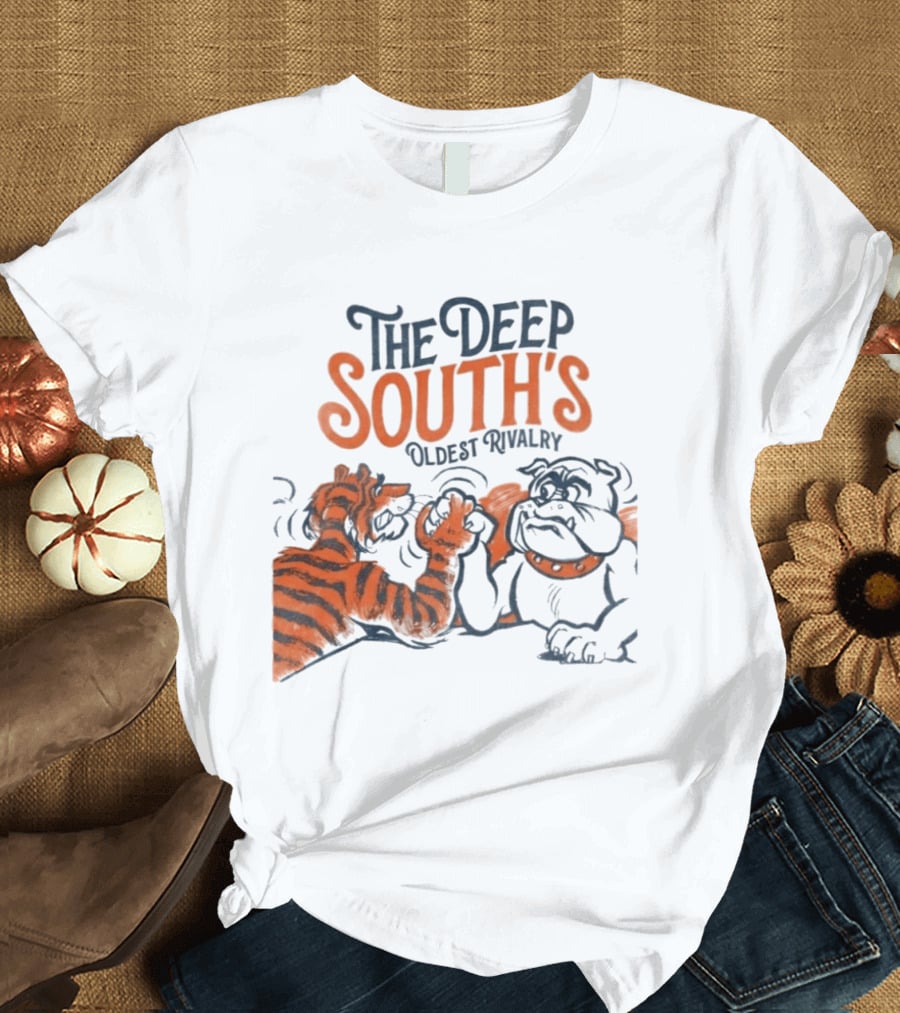 The Deep South's Oldest Rivalry Tiger Vs Bulldog T-Shirt