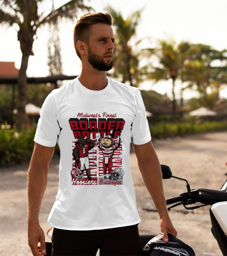 Midwest's Finest Indiana Hoosiers Vs Ohio State Buckeyes 2026 Border Battle T-Shirt