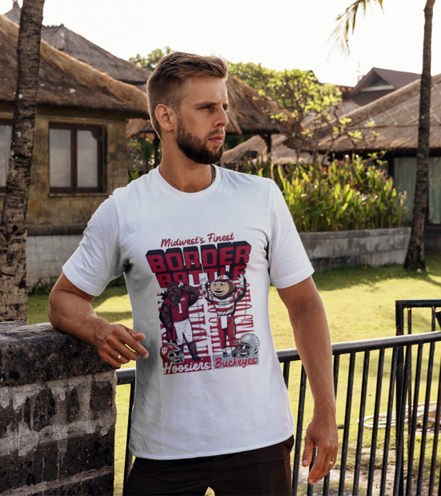 Midwest's Finest Indiana Hoosiers Vs Ohio State Buckeyes 2026 Border Battle T-Shirt
