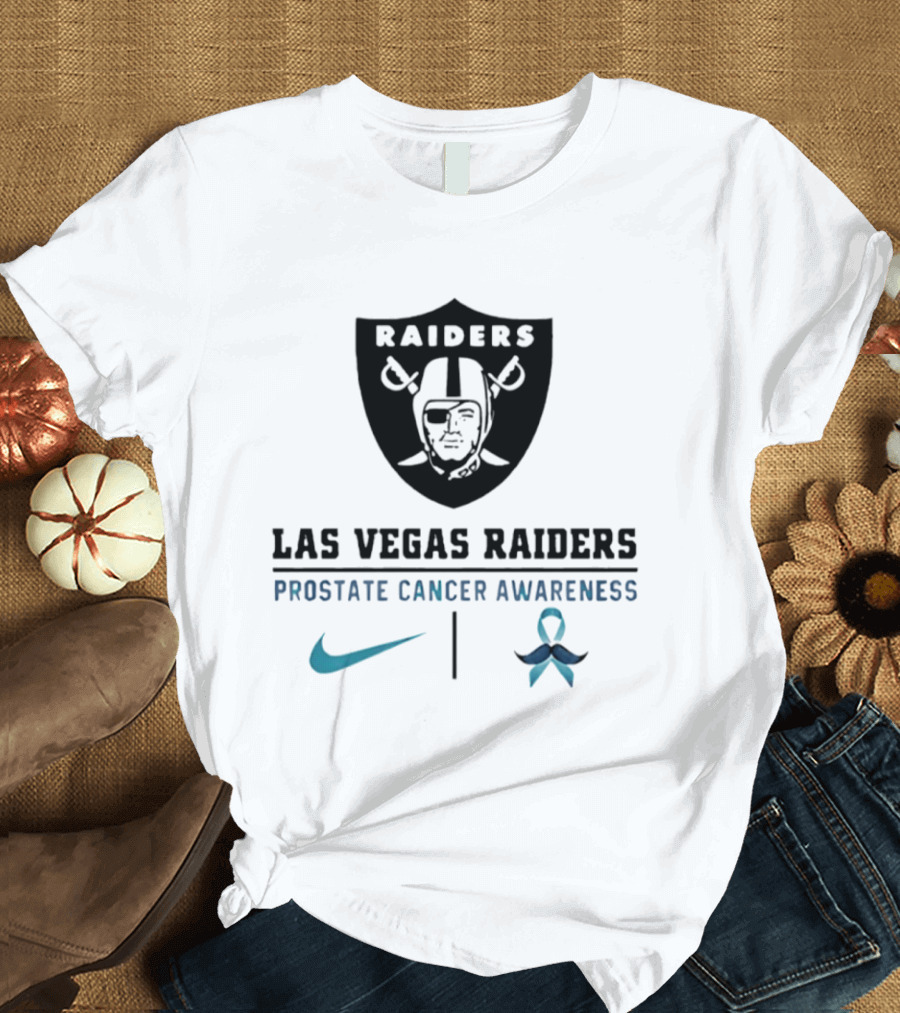 Las Vegas Raiders Prostate Cancer Awareness Nike Collaboration T-Shirt