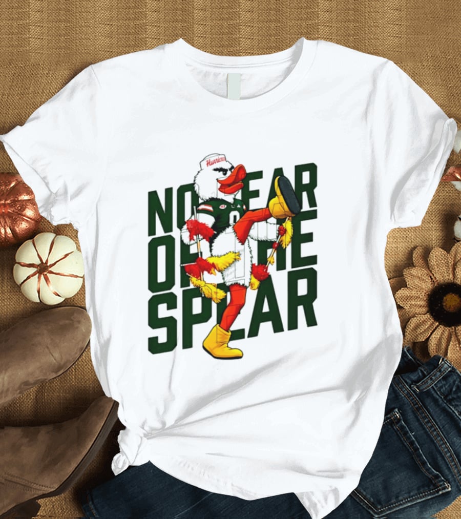 Miami Hurricanes No Fear Of The Spear Ibis Sports Team Rivalry T-Shirt
